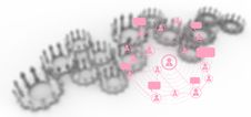 3d Cogwheel Human Social Network Graphics Royalty Free Stock Photo 3d Cogwheel Human Social Network Graphics Royalty Free Stock Photo