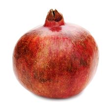 Ripe Pomegranate Fruit On White Background. Closeup. Stock Images Ripe Pomegranate Fruit On White Background. Closeup. Stock Images