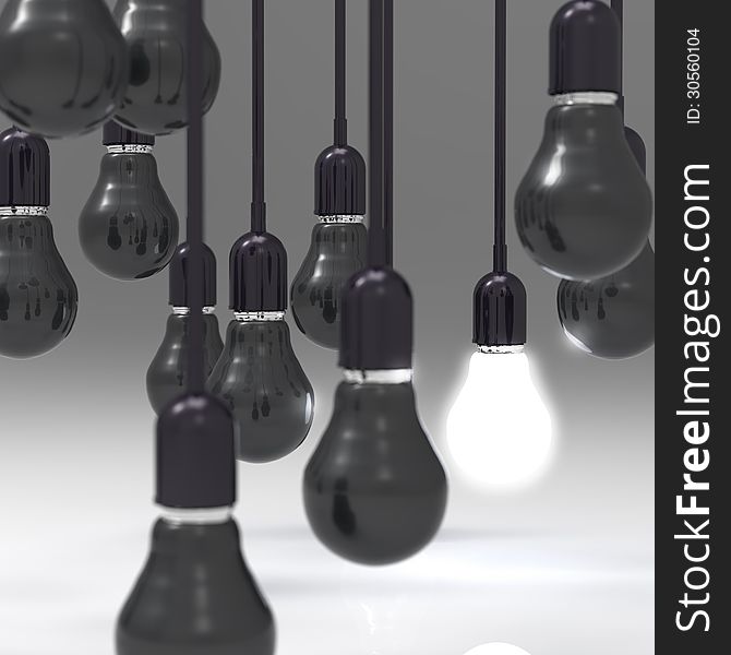 Creative idea and leadership concept light bulb