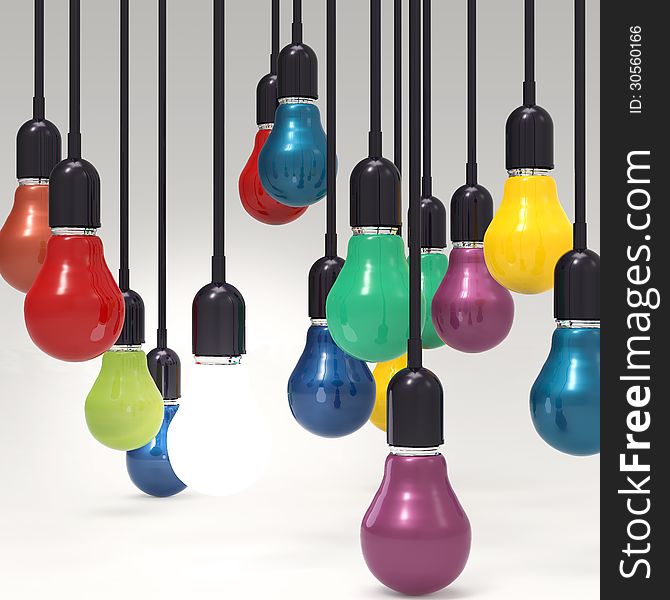 Creative Idea And Leadership Concept Light Bulb