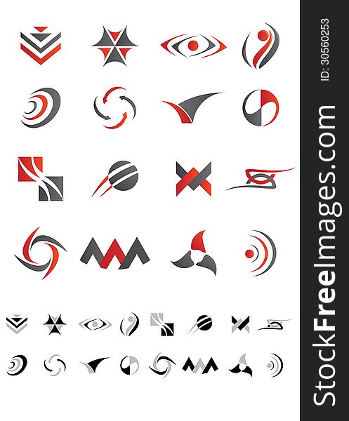 This is a set of vector abstract icons suitable for several projects. This is a set of vector abstract icons suitable for several projects.