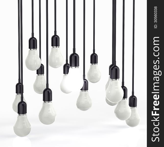 Creative Idea And Leadership Concept Light Bulb