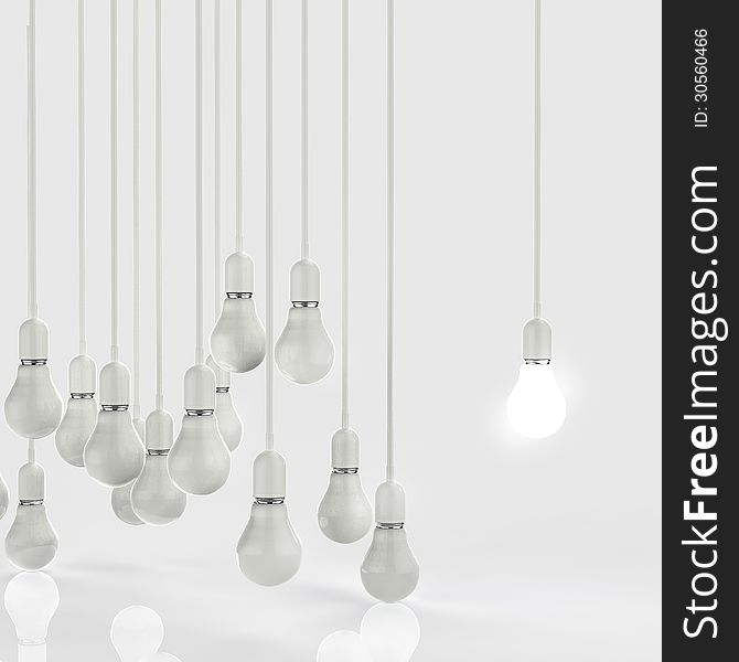 Creative Idea And Leadership Concept Light Bulb