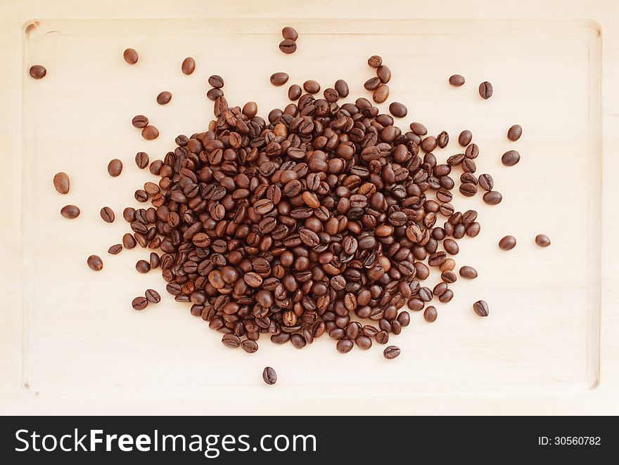 Coffee grunge background on the light background