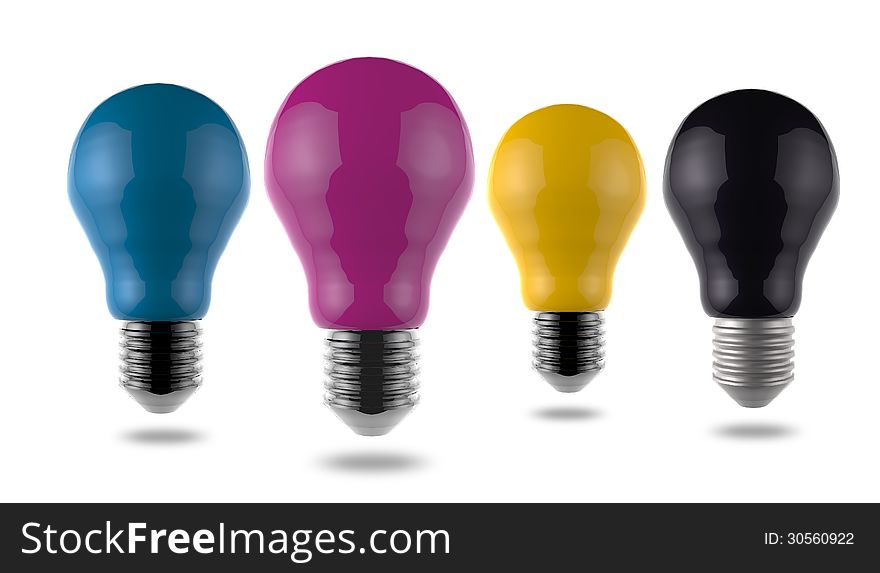 Idea light bulb 3d as creative concept