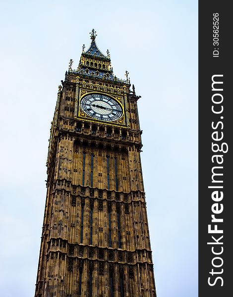 The Elizabeth Tower (Big Ben) in London, United Kingdom. The Elizabeth Tower (Big Ben) in London, United Kingdom