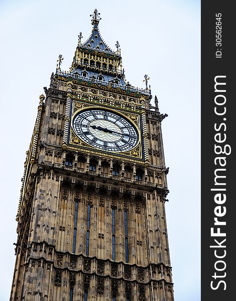 The Elizabeth Tower (Big Ben) in London, United Kingdom. The Elizabeth Tower (Big Ben) in London, United Kingdom