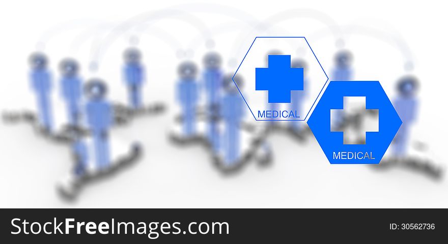 Medical network graphic as concept. Medical network graphic as concept