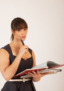 Young Attractive Female Office Worker Stock Photos
