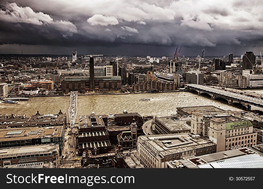 London panorama from St. Paul cathedral