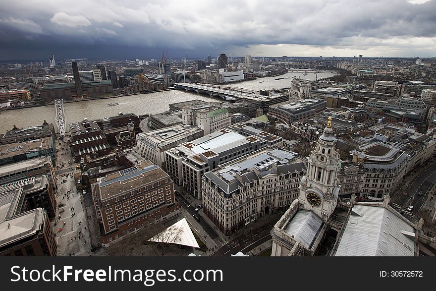 London panorama from St. Paul cathedral