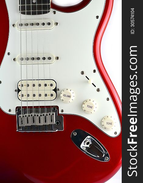 Red electric guitar body vintage