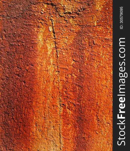 Close up of a rusty wall