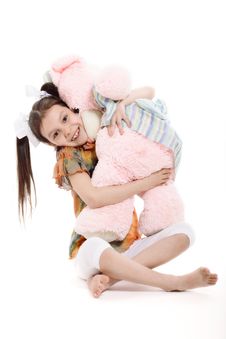 Little Girl And Teddy Bear Stock Photography Little Girl And Teddy Bear Stock Photography
