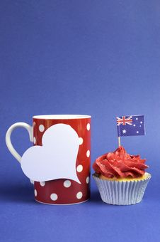 Australian Theme, Cupcakes With National Flag Royalty Free Stock Image Australian Theme, Cupcakes With National Flag Royalty Free Stock Image