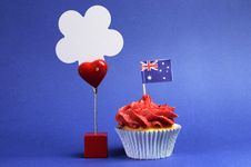 Australian Theme, Cupcakes With National Flag Royalty Free Stock Photo Australian Theme, Cupcakes With National Flag Royalty Free Stock Photo
