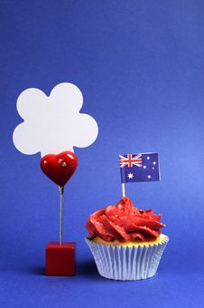 Australian Theme, Cupcakes With National Flag Royalty Free Stock Image Australian Theme, Cupcakes With National Flag Royalty Free Stock Image