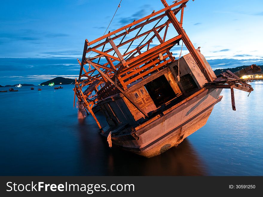 Old boat, Rayong, Thailand