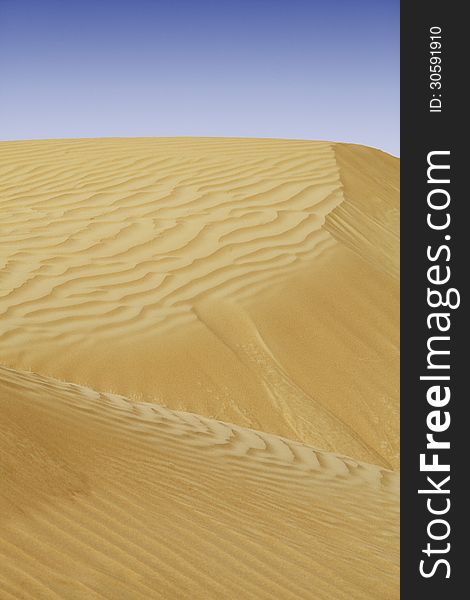 Beautiful sand dune scenery in United Arab Emirates
