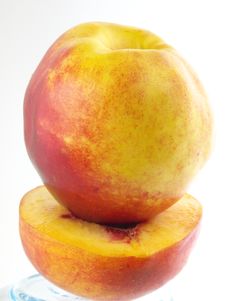 Peach & Half Peach Stock Images Peach & Half Peach Stock Images