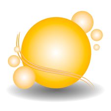 Gold Spheres Web Site Logo Royalty Free Stock Photos