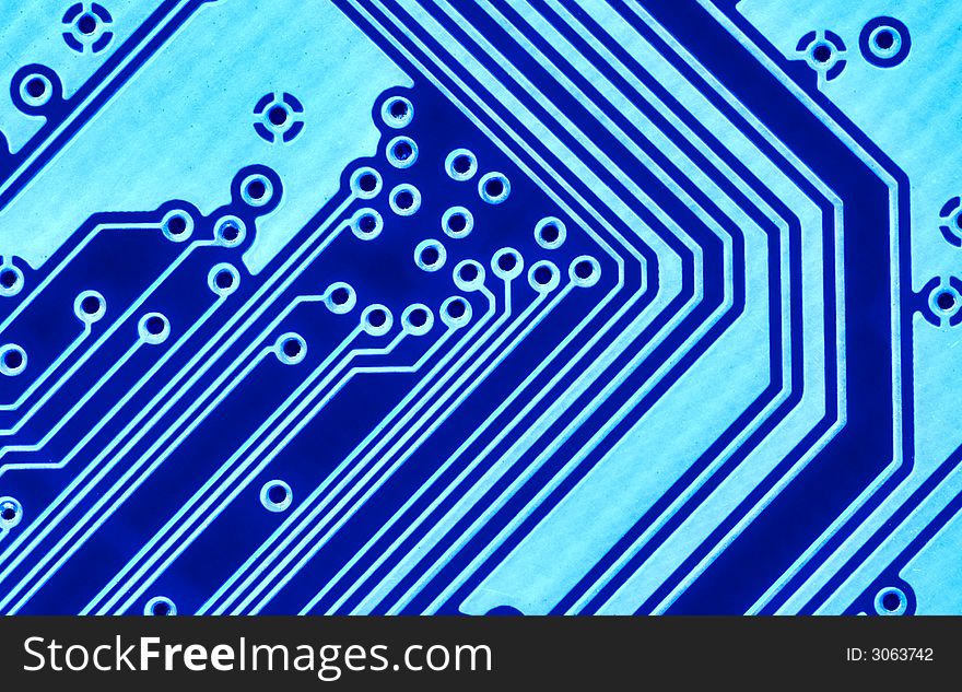 Blue circuit board macro