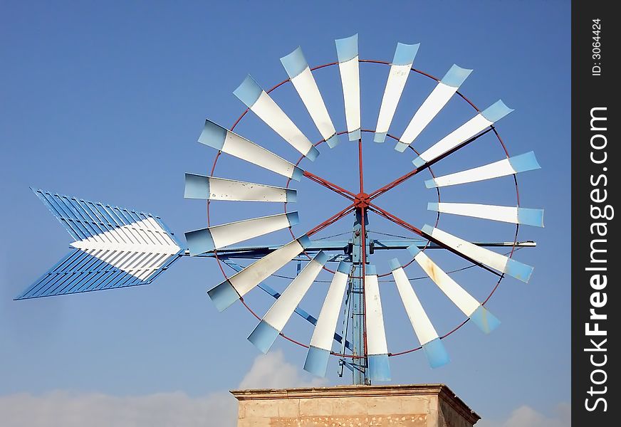 Blue Windmill in Majorca (Spain). Blue Windmill in Majorca (Spain)