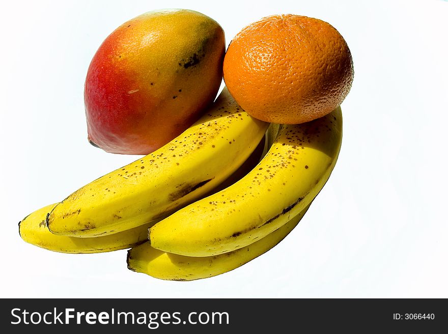 Tropical Fruit on wite background. Tropical Fruit on wite background