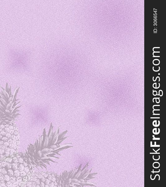 Page for scrapbook or stationary or background, lavender with pineapple border.