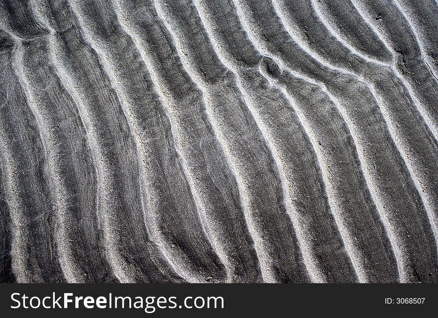 Sands waves in the beach. White Sea. Russia.