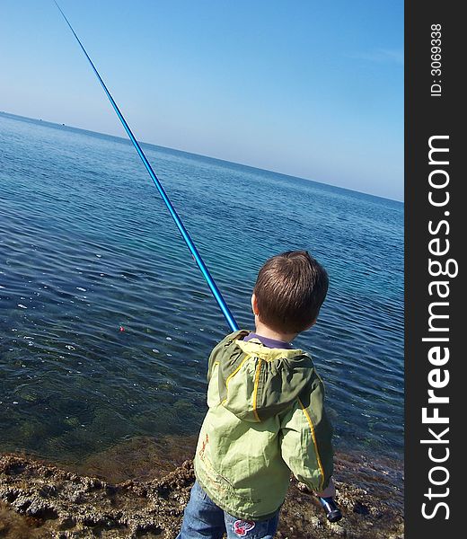 My son was fishing in Girne, Northern Cyprus. My son was fishing in Girne, Northern Cyprus.