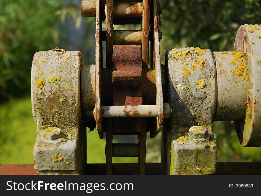 Detail of some dam machinery - cogwheel