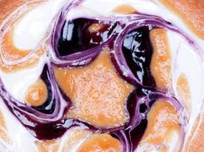 Cake With Blueberry Jam And Cream. Stock Photos Cake With Blueberry Jam And Cream. Stock Photos