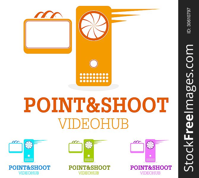 Video hosting company logo concept,symbol illustration icon