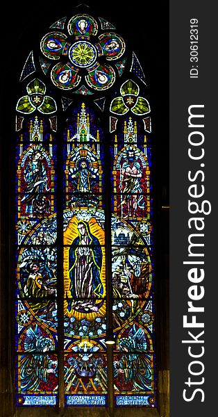 The stained glass window