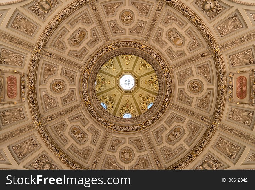 The ceiling in the national art museum, Vienna