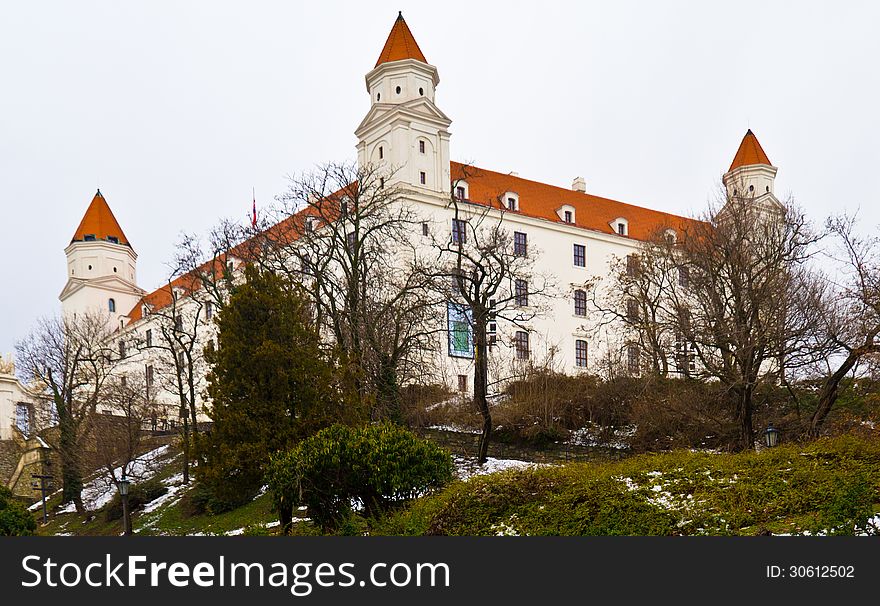 Bratislava Castle view from inside the yard