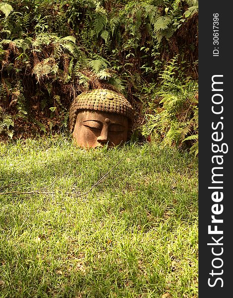 Buddha head sculpture in Chengdu - Sichuan - China
