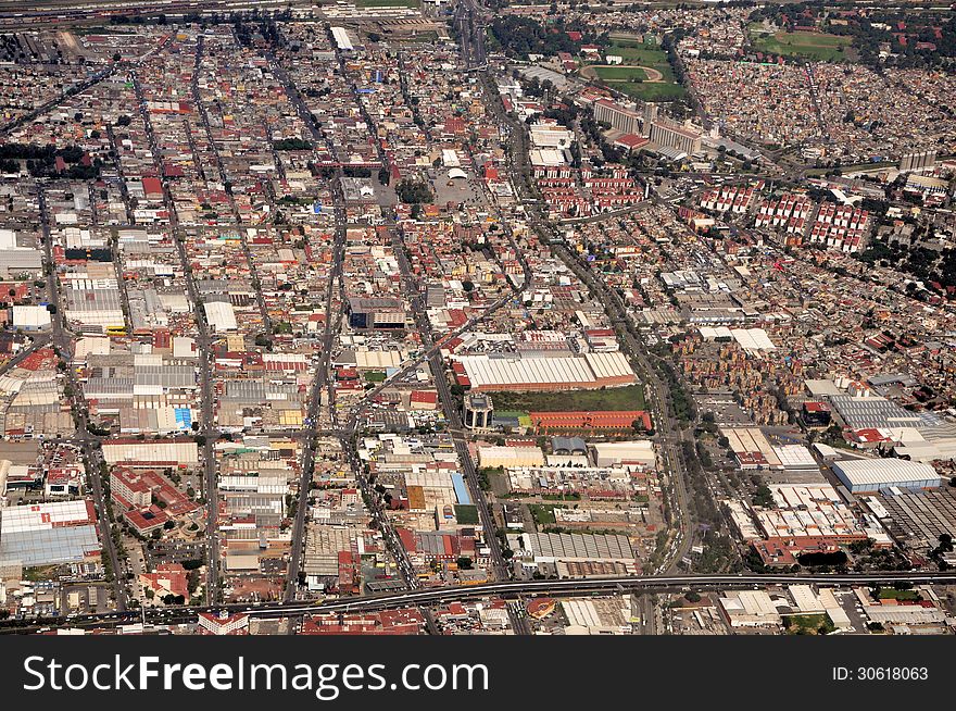 Aerial Mexico City View