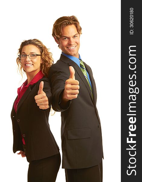 Confident Business Man Giving The Big Thumbs Up