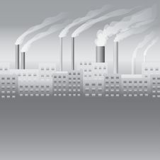 City With The Factory Seamless Stock Image City With The Factory Seamless Stock Image