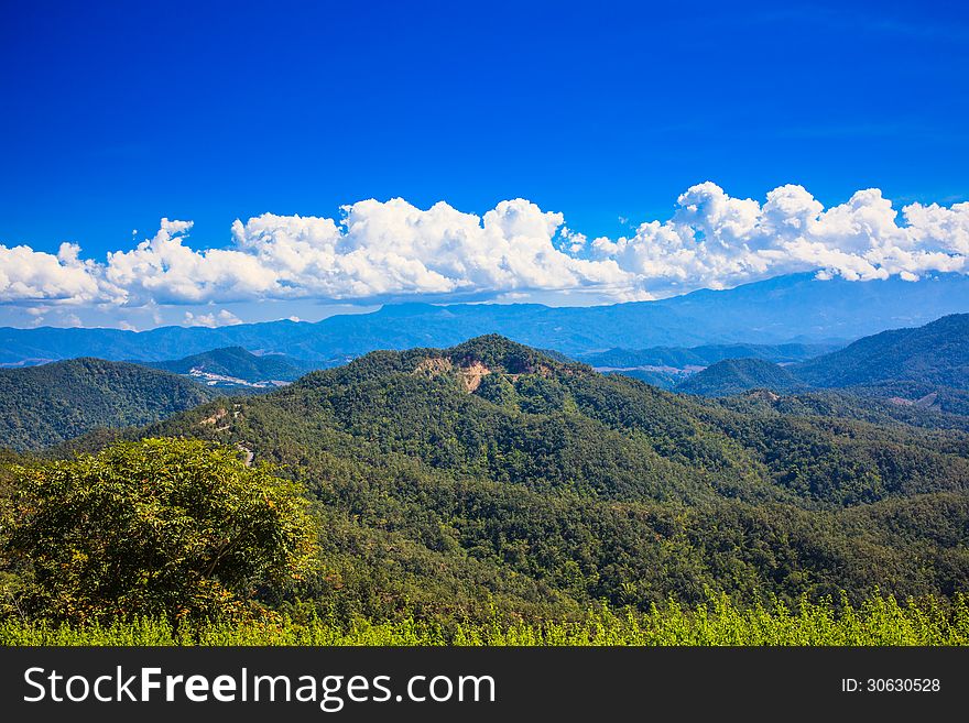 Mountain and sky in Thailand. Mountain and sky in Thailand.