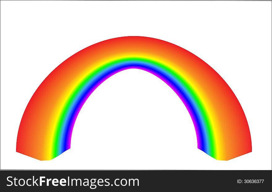 3d rainbow in the projection