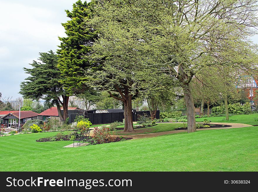 Photo showing a tranquil paradise park located in the historic coastal town of whitstable in kent. photo taken on 26th april 2013.