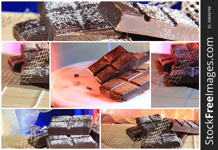 Black chocolate collage sweet delights