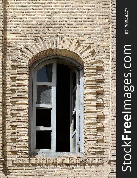 Window of old Cossack quarter building, Tehran, Iran. Window of old Cossack quarter building, Tehran, Iran