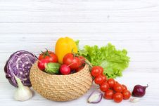 Vegetables On A Wooden Background Royalty Free Stock Photo Vegetables On A Wooden Background Royalty Free Stock Photo