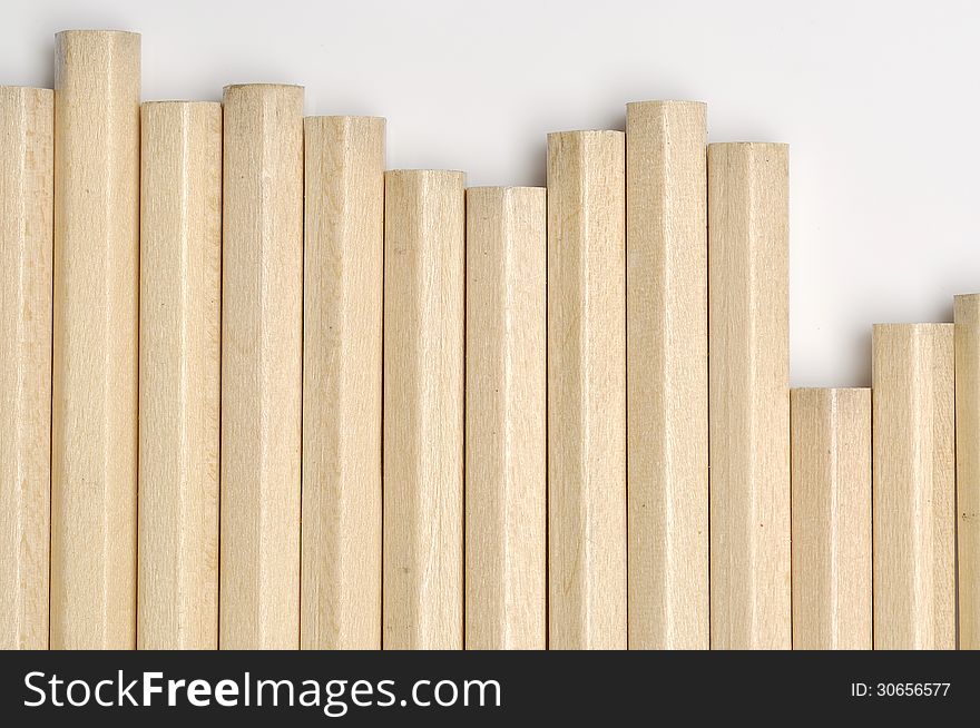 Wooden pencils for education or creativity background concept