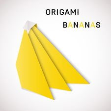 Bananas Origami Royalty Free Stock Photo Bananas Origami Royalty Free Stock Photo
