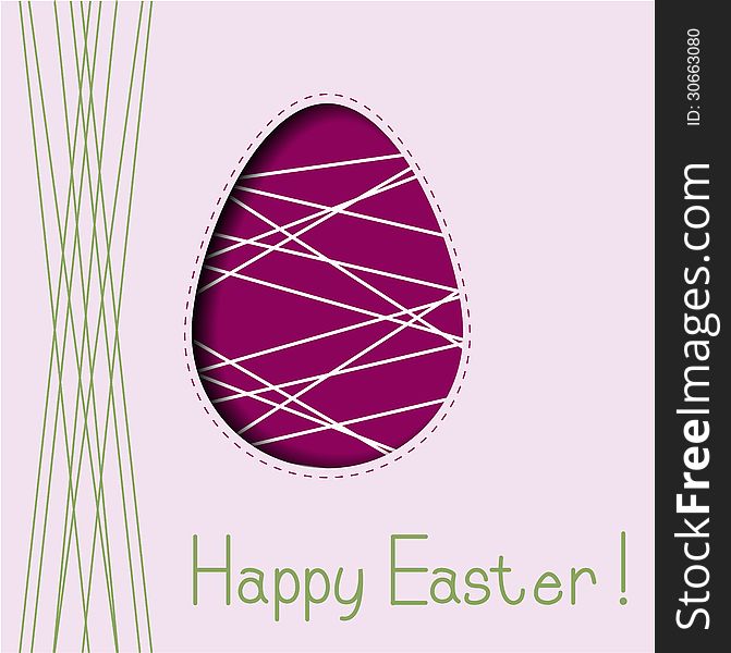 Greeting Card With Easter Egg
